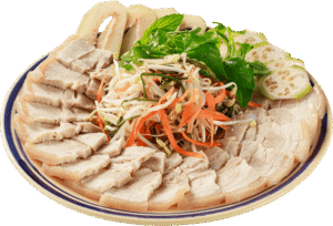 Heo luộc tôm chua dưa giá