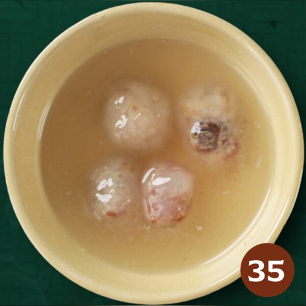 Tapioca Dumplings with Roasted Pork