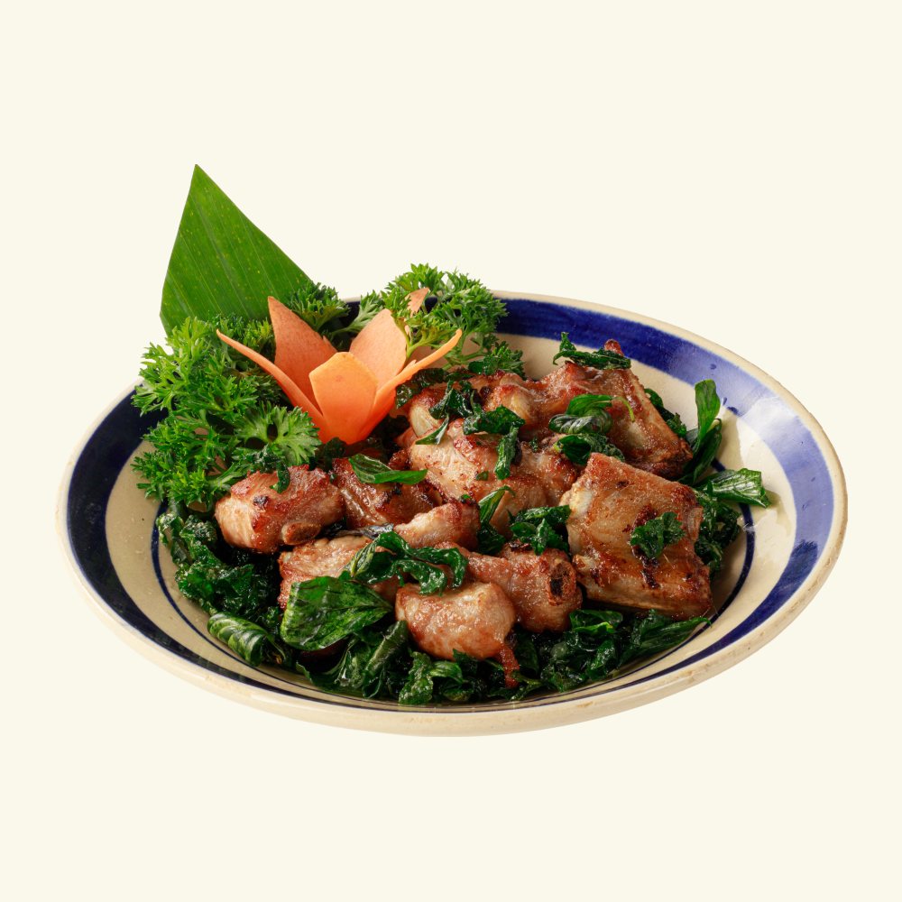 Sườn non chiên thảo mộc chấm mắm me